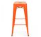 Tabouret De Bar En Métal Orange Mat