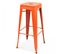 Tabouret De Bar En Métal Orange Mat