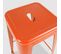 Lot De 4 Tabourets De Bar En Acier Orange Mat