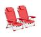 Lot De 2 Fauteuils Clic Clac Des Plages En Polyester Fuschia