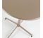 Palavas - Table De Jardin Ronde Bistro Inclinable En Acier Taupe