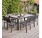 Tivoli - Table Et 10 Chaises De Jardin Aluminium Céramique Gris