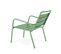 Palavas - Fauteuil De Jardin Bas Relax Acier Vert Cactus