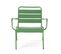 Palavas - Fauteuil De Jardin Bas Relax Acier Vert Cactus