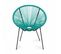 Fauteuil En Résine Tressée Turquoise