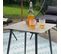 Grande Table Basse De Jardin En Acier Gris