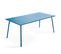 Palavas - Ensemble Table De Jardin Et 6 Chaises En Métal Bleu Pacific