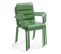 Palavas - Ensemble Table De Jardin Et 8 Fauteuils En Métal Vert Cactus Et Gris