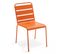 Palavas - Ensemble Table De Jardin Et 8 Chaises En Métal Orange