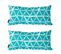 Lot De 2 Petits Coussins Polyester Vert 40 X 20 X 8 Cm