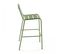 Table De Bar 70x70x105cm Et 4 Chaises Hautes 49x58x101cm, En Acier, Palavas Vert