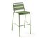 Table De Bar 70x70x105cm Et 4 Chaises Hautes 49x58x101cm, En Acier, Palavas Vert