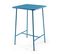 Table De Bar 70x70x105cm Et 4 Chaises Hautes 49x58x101cm, En Acier, Palavas Bleu