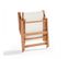 Fauteuil Relax En Bois D'eucalyptus Avec Repose-pieds Blanc