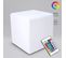 Cube LED Lumineux Polyéthylène Blanche
