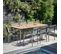 Table De Jardin En Aluminium/teck Et 8 Fauteuils