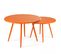 Palavas - Table Basse Ronde En Métal Orange