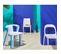 Lot De 4 Chaises Plastique Bleu