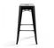 Lot De 4 Tabourets De Bar Acier Noir Brillant