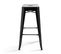 Lot De 4 Tabourets De Bar Acier Noir Brillant