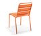 Palavas - Ensemble Table De Jardin Carrée Et 2 Chaises Acier Orange