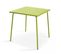 Palavas - Ensemble Table De Jardin Carrée Et 2 Chaises Acier Vert