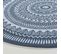 Tapis Rond Polypropylène Bleu 120cm