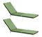 Lot 2 Coussins Bain De Soleil Polyester Vert 186 X 53 X 5 Cm