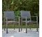 Lot De 2 Fauteuils De Jardin Aluminium Et Textilène Gris