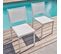 Lot De 2 Chaises De Jardin Aluminium Et Textilène Blanc