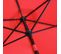 Parasol Droit Inclinable 3m Et 4 Dalles Lestées Aluminium Rouge