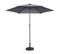 Parasol Droit Inclinable 3m Et 4 Dalles à Lester Remplissables Gris