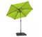 Parasol Droit Inclinable 3m Et 4 Dalles à Lester Remplissables Vert