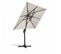 Parasol Déporté 2x3 M Et 4 Dalles Lestées Aluminium Blanc