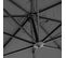 Parasol Déporté 2x3 M Et 4 Dalles Lestées Aluminium Gris Anthracite