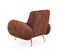 Fauteuil En Velours Vintage Terracotta