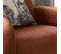 Fauteuil En Velours Vintage Terracotta