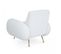 Fauteuil Vintage En Tissu Bouclette Blanc