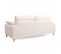 Canapé Convertible Tissu Bouclette 3 Places Blanc