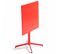 Palavas - Table Carrée 70 Cm Plateau Inclinable Et 4 Chaises Rouge