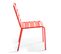 Palavas - Table Carrée 70 Cm Plateau Inclinable Et 4 Chaises Rouge