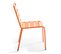 Palavas - Table Carrée 70 Cm Plateau Inclinable Et 4 Chaises Orange