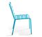 Palavas - Table Carrée 70 Cm Plateau Inclinable Et 4 Chaises Bleu