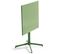 Palavas - Table Carrée 70 Cm Plateau Inclinable Et 4 Chaises Vert Cactus