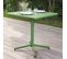 Palavas - Table Carrée 70 Cm Plateau Inclinable Et 4 Chaises Vert Cactus