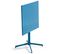 Palavas - Table Carrée 70 Cm Plateau Inclinable Et 4 Chaises Bleu Pacific