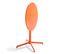 Palavas - Ensemble Table De Jardin Ronde Et 4 Chaises Orange