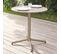 Palavas - Ensemble Table De Jardin Ronde Et 4 Chaises Taupe