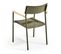 Fauteuil De Jardin En Aluminium Et Bois Vert Kaki