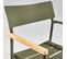 Fauteuil De Jardin En Aluminium Et Bois Vert Kaki